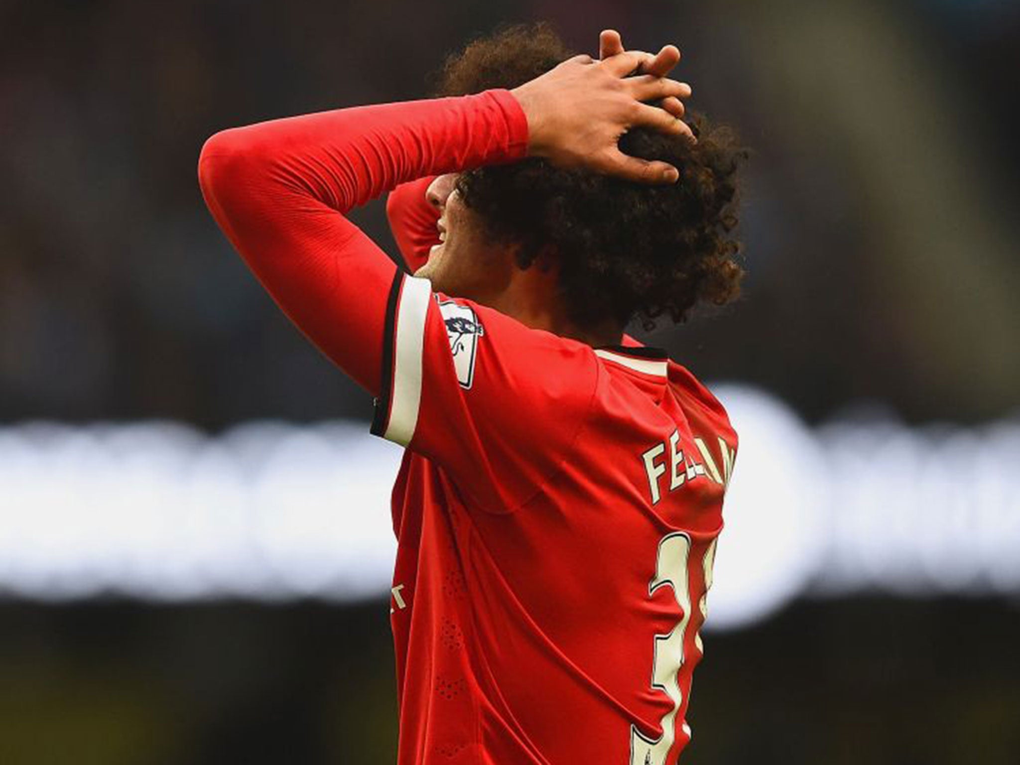 Maroaune Fellaini failed to impress for United against City